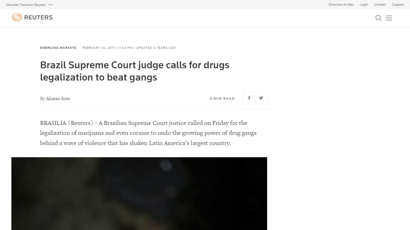 Brazil Supreme Court judge calls for drugs legalization to beat gangs ...